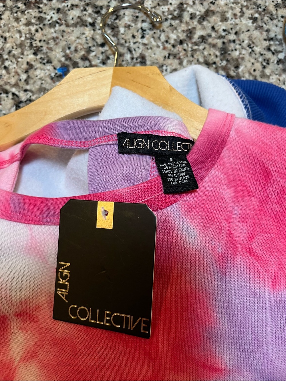 Align Collective Pink & Purple Tie-Dye Cropped Sweatshirt - Picture 4 of 9